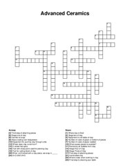 Advanced Ceramics crossword puzzle