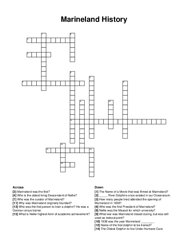 Marineland History crossword puzzle