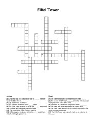Eiffel Tower crossword puzzle