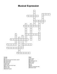 Musical Expression crossword puzzle