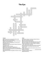 The Eye crossword puzzle