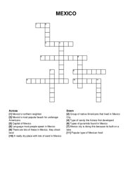 MEXICO crossword puzzle