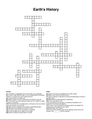 Earths History crossword puzzle