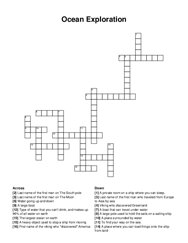 Ocean Exploration crossword puzzle