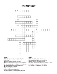 The Odyssey crossword puzzle