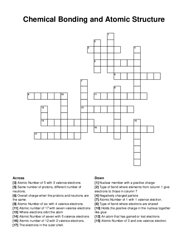 Chemical Bonding and Atomic Structure crossword puzzle