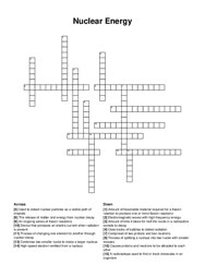 Nuclear Energy crossword puzzle