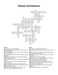 Roman Architecture crossword puzzle