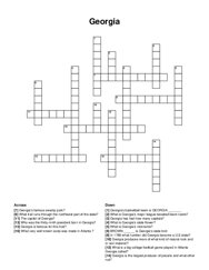 Georgia crossword puzzle