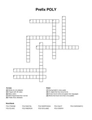 Prefix POLY crossword puzzle