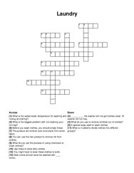 Laundry crossword puzzle