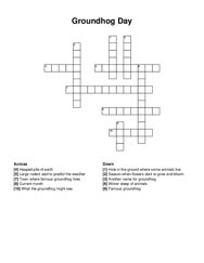 Groundhog Day crossword puzzle