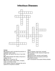 Infectious Diseases crossword puzzle