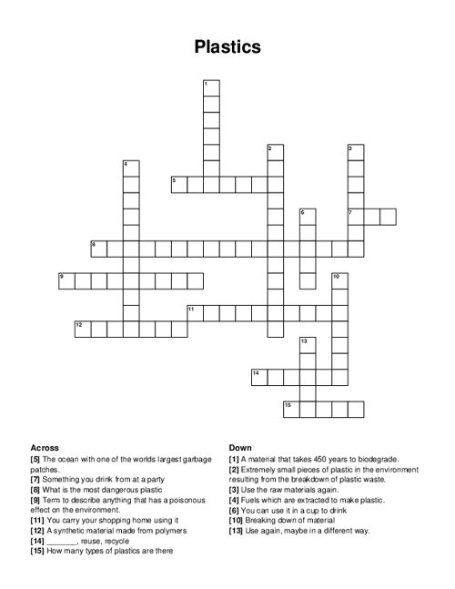 Plastics Crossword Puzzle