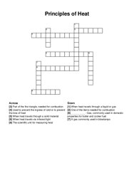 Principles of Heat crossword puzzle