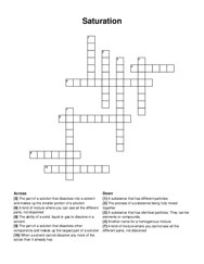 Saturation crossword puzzle