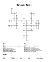 Computer Terms crossword puzzle