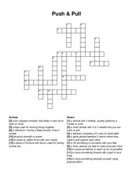 Push & Pull crossword puzzle