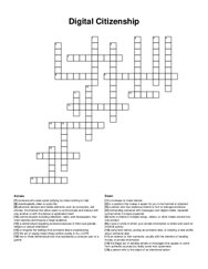 Digital Citizenship crossword puzzle