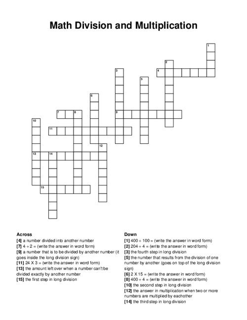 math-division-and-multiplication-crossword-puzzle