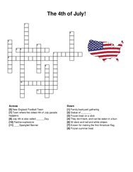 The 4th of July! crossword puzzle