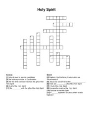 Holy Spirit crossword puzzle