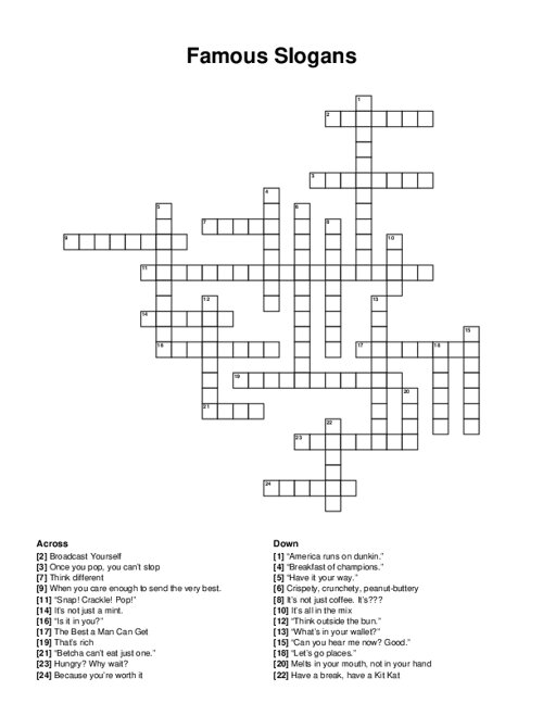 Auto Insurance Crossword Puzzle