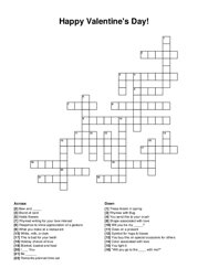 Happy Valentines Day! crossword puzzle