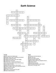 Earth Science crossword puzzle