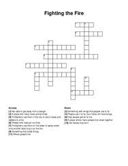 Fighting the Fire crossword puzzle