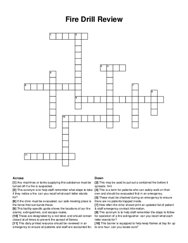 Fire Drill Review crossword puzzle