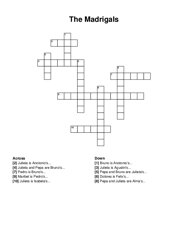 The Madrigals crossword puzzle