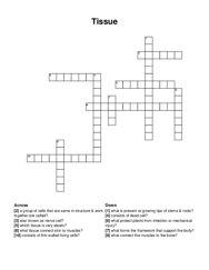 Tissue crossword puzzle