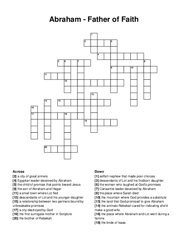 Abraham - Father of Faith crossword puzzle