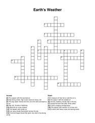 Earths Weather crossword puzzle