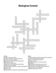 Biological Control crossword puzzle