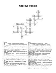 Gaseous Planets crossword puzzle