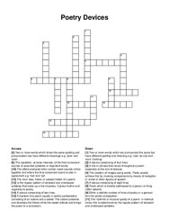 Poetry Devices crossword puzzle