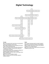 Digital Technology crossword puzzle