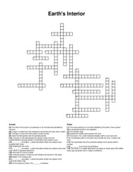 Earths Interior crossword puzzle
