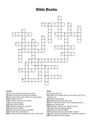 Bible Books crossword puzzle