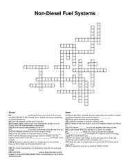Non-Diesel Fuel Systems crossword puzzle