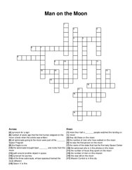 Man on the Moon crossword puzzle