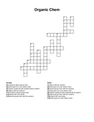 Organic Chem crossword puzzle