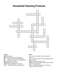 Household Cleaning Products crossword puzzle