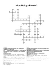 Microbiology Puzzle 2 crossword puzzle