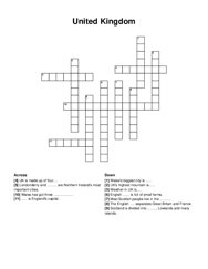United Kingdom crossword puzzle