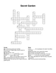 Secret Garden crossword puzzle