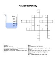 All About Density crossword puzzle