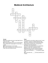 Medieval Architecture crossword puzzle